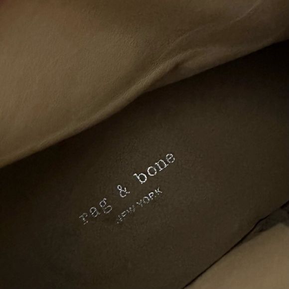 RAG & BONE Razor Booties Zip Up Ankle Boots in Light Sand Leather - Picture 10 of 13